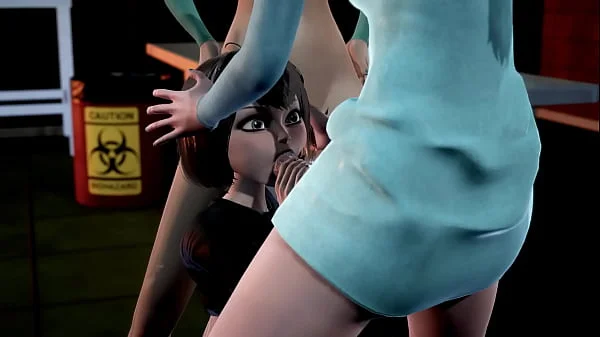 Mavis enjoys a threesome with princess Elsa and Anna from Frozen