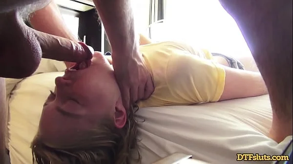 DTFsluts - Blonde Teen Chloe Cherry Wakes Up and Gets Face Fucked by James Deen