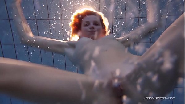 Nastya hot blonde naked in the pool