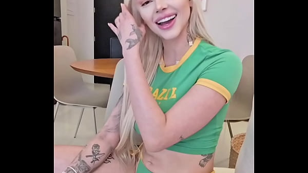 PETITE BLONDE LATINA WILD IN INTERVIEW - Busty Big Tits 18yo Teen Sloppy Deepthroat Cowgirl Squirt